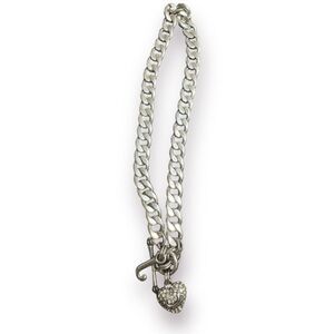 Juicy Couture Crystal Heart‎ Toggle Necklace Limited Edition RARE